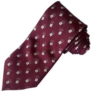 Yves Saint Laurent YSL Tie 100% Silk Made in Italy Neck Tie in Auburn 59"x3 1/2"